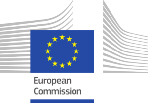 Logo of the European Commission featuring the EU flag with yellow stars on a blue background and the text ‘European Commission’ below.