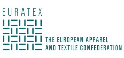 Logo of EURATEX, the European Apparel and Textile Confederation, featuring a stylized woven textile grid and the organization’s full name