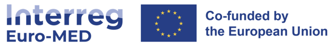 Interreg Euro-MED logo with the European Union flag and the text ‘Co-funded by the European Union.